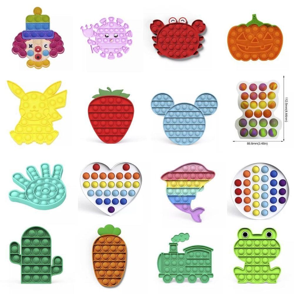 8 Unidades Pop It Fidget Toy Pop Bubble Sensorial Variados