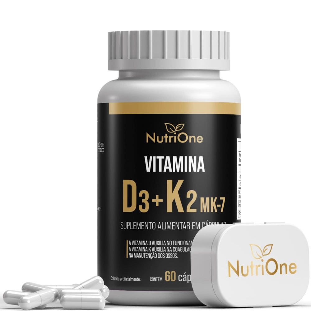 Vitamina D3 + K2 Mk7 Alta Concentração 60 Caps - Nutrione