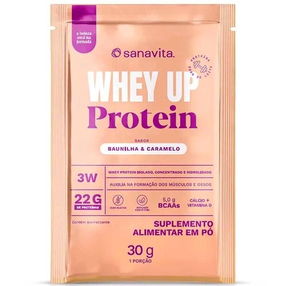 Whey Up 3W Baunilha E Caramelo - 20 Saches De 30G - Sanavita