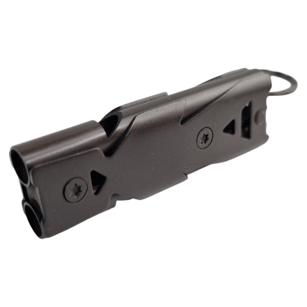 Apito De Segurança Inox 2 Tubos Para Camping E Resgate