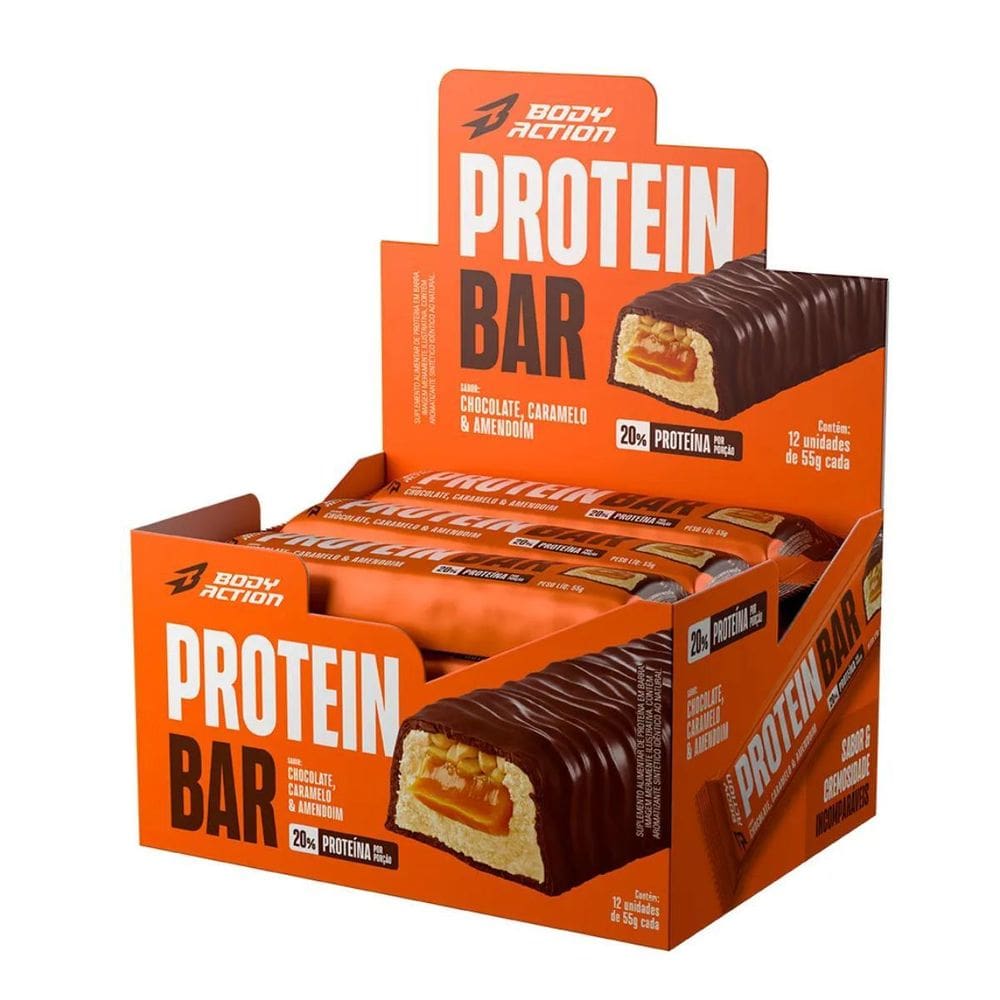 Caixa Protein Bar Com 12 Unidades - Bodyaction