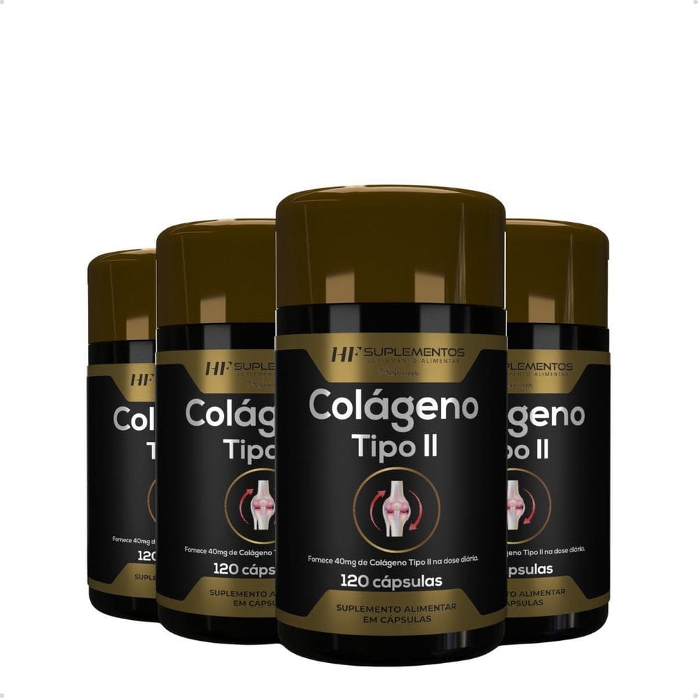4X Colágeno Tipo Ii 120 Cápsulas Hf Suplementos