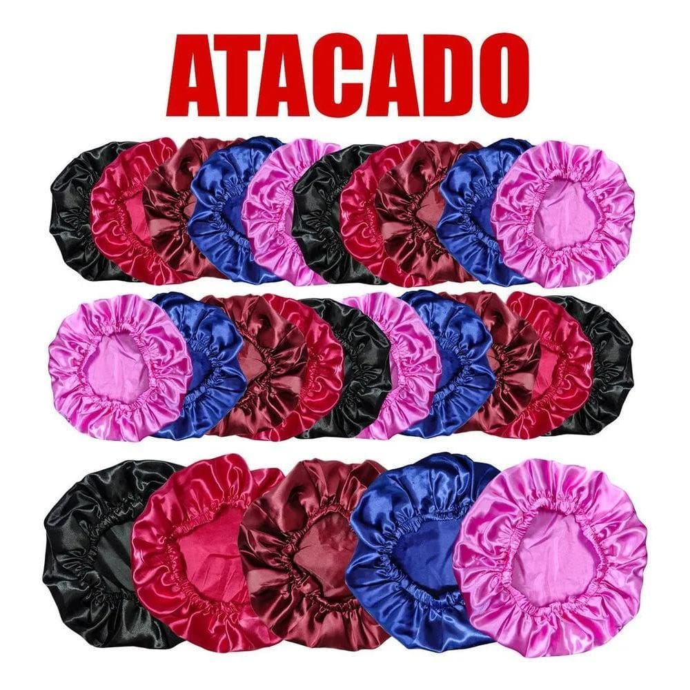 2X Kit 10 Touca/Toca De Cetim Seda Anti Frizz  Cor 0