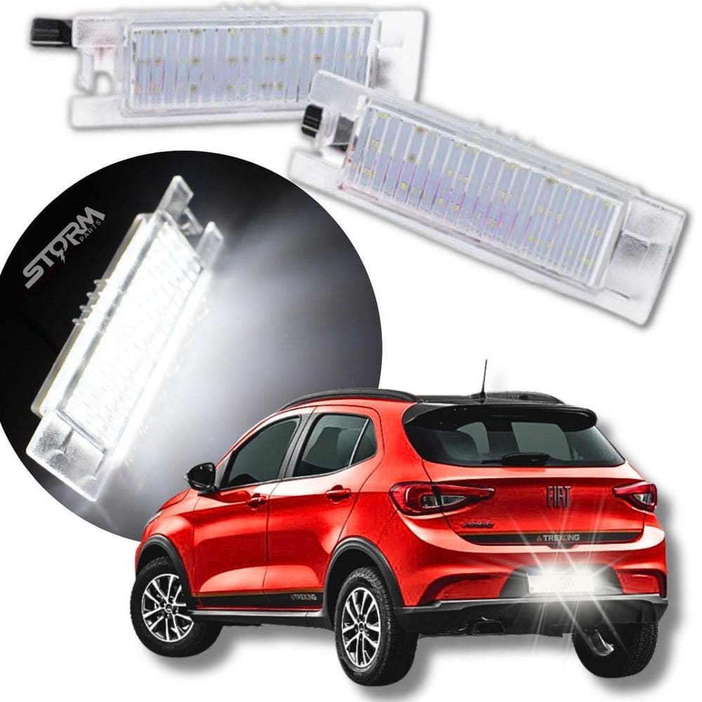 Lâmpada Luz Placa Led Iluminação Fiat Argo 2017 A 2023 Par