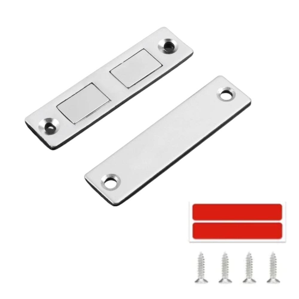 Fecho Magnético Imã Ultra Forte Armários Prata Chapa Longa