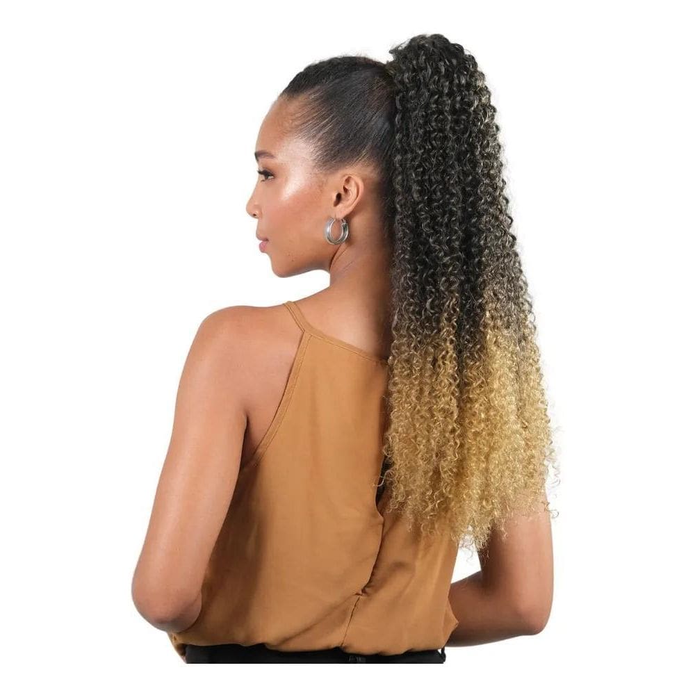 2X Aplique Rabo De Cavalo Cacheado Identico Ao Cabelo Humano