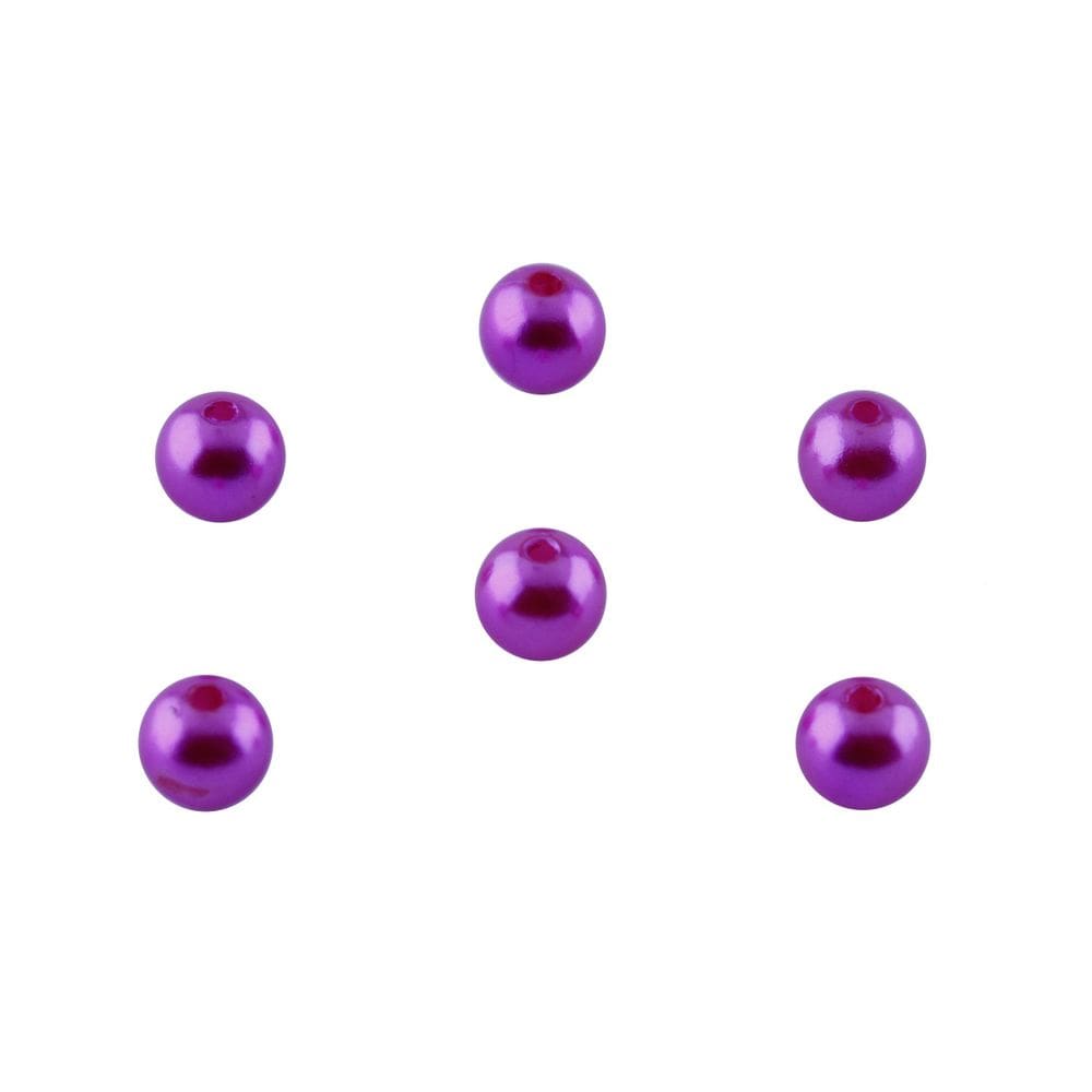 Pérola Pink Inteira Com Furo 08Mm Em Abs Com 500Gr