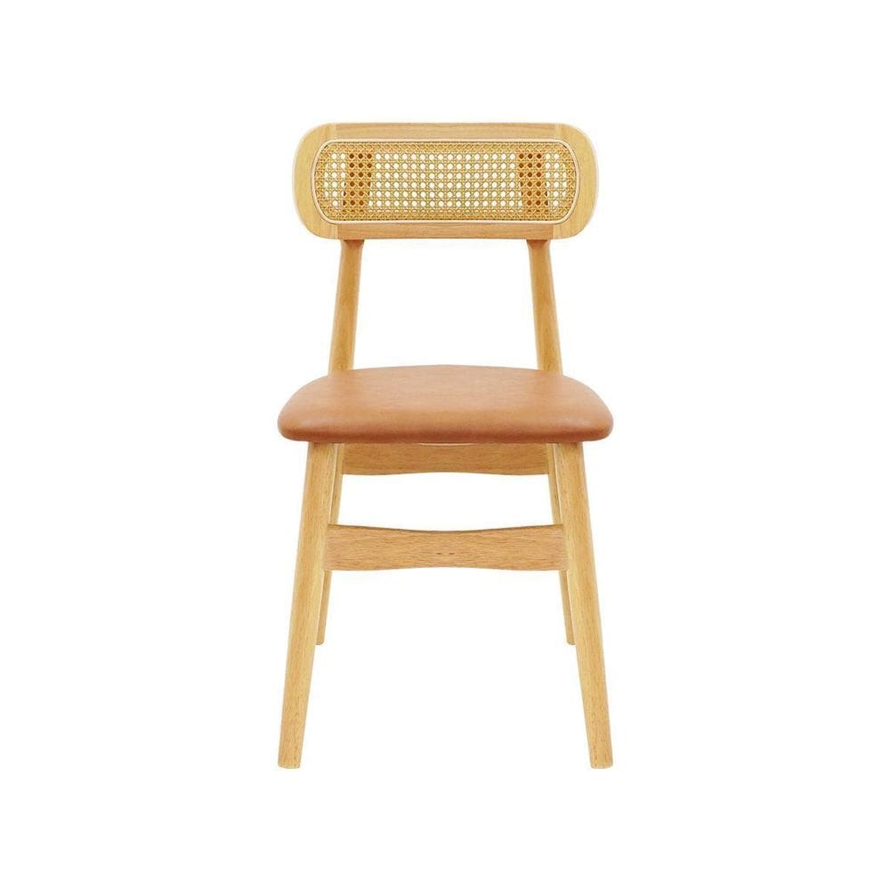 Cadeira De Jantar Rainer Moderna Com Telinha Cor Madeira