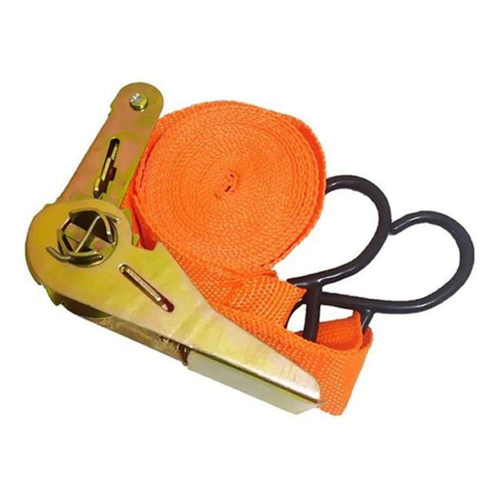 Cinta Catraca 4,5m Bagageiro Preto/Laranja 60kg