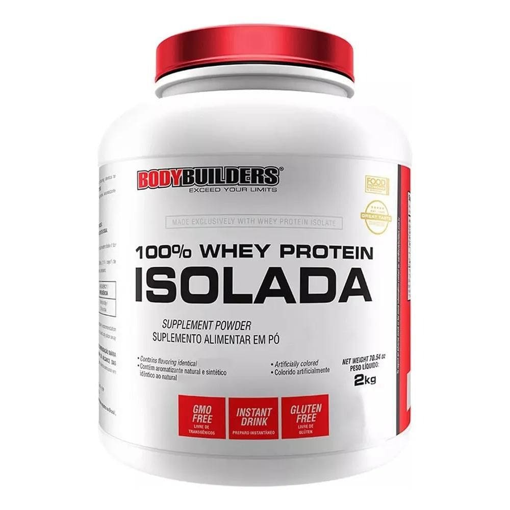 2X Whey Protein 100% Isolada 2Kg - Bodybuilders - Exclusivo