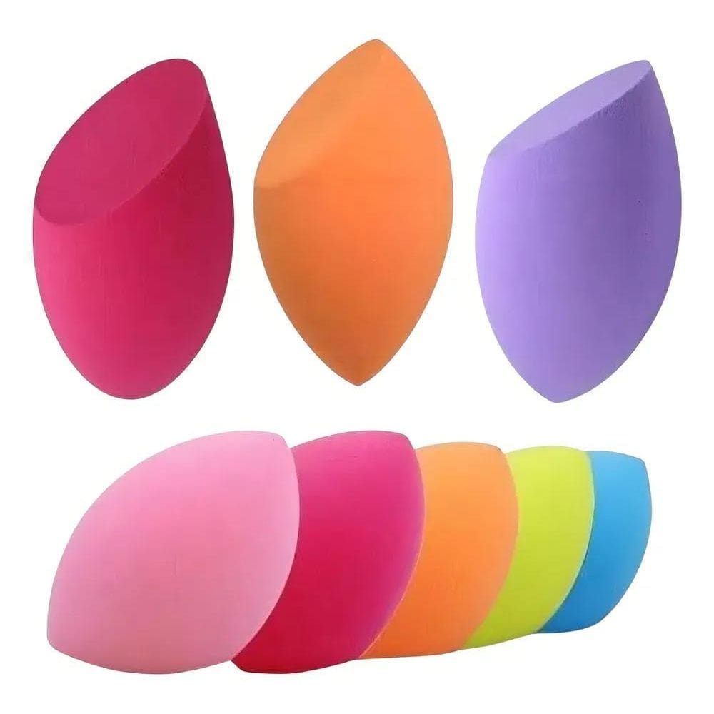 2X Kit Pacote 12 Esponjas Maquiagem Face Gota Chanfrada Atac