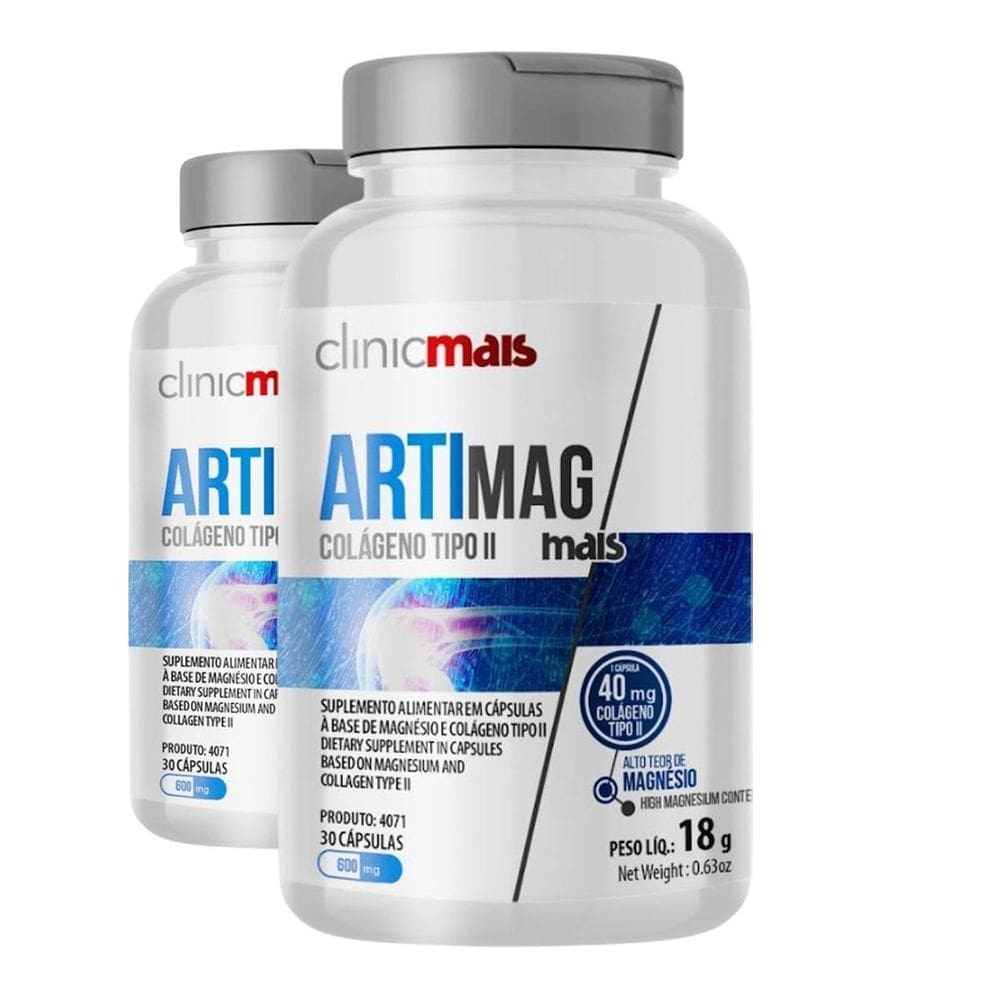 Kit 2 Artimag Colágeno Tipo Ii 30 Cápsulas Clinicmais