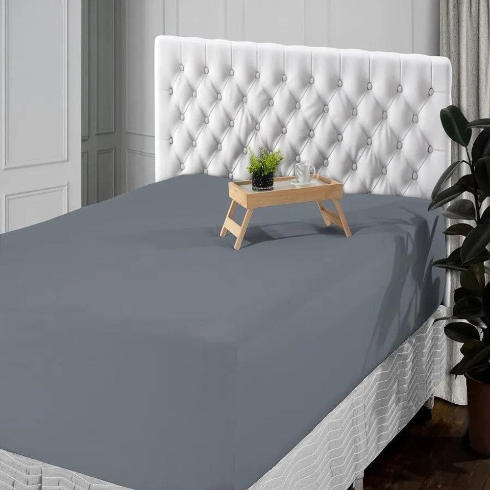 2X Lençol King Size Com Elástico Avulso 400Fios Não Faz Boli