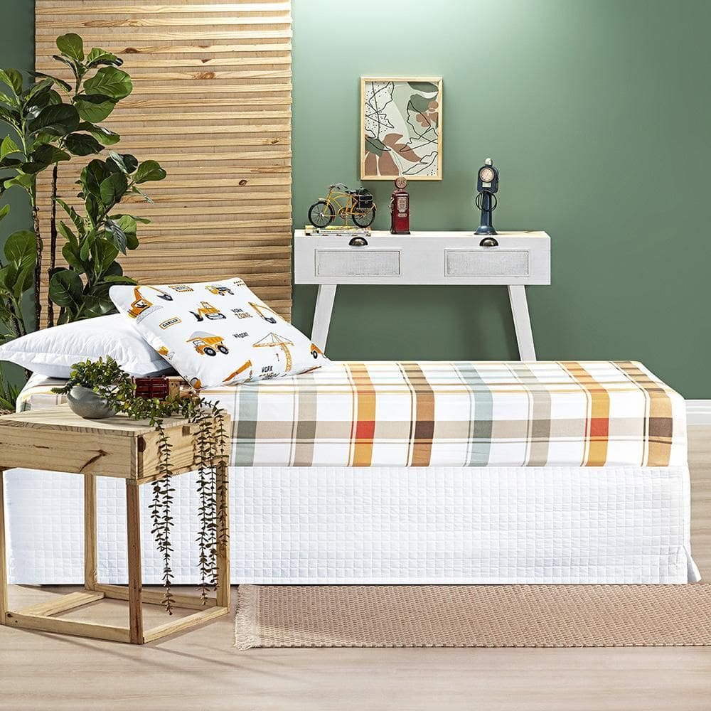 Jogo De Cama Solteiro Tutti 200 Fios 2 Pç Sonhos Coloridos