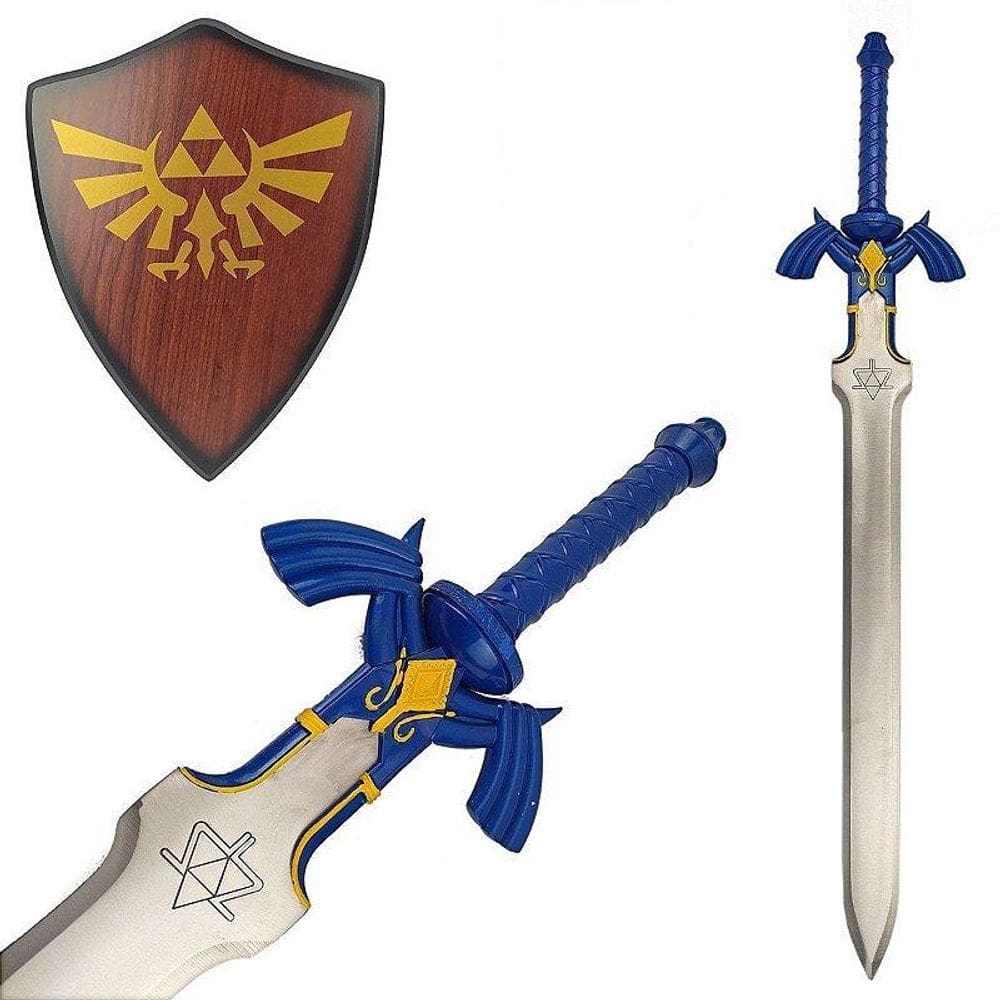 Espada Master Sword The Legend Of Zelda Tamanho Real Azul