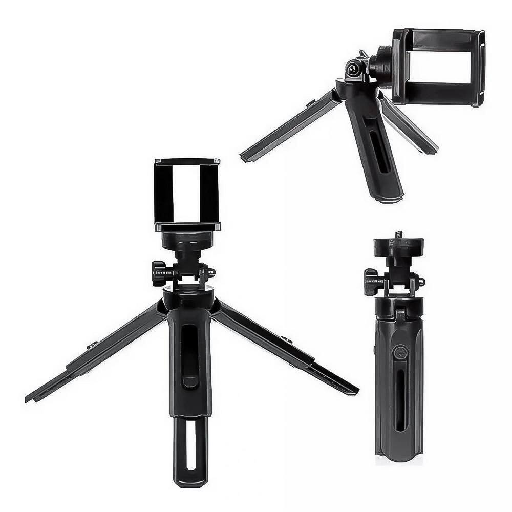 Suporte Tripe Ajustavel 360-Graus Ate 28 Cm Tripod Preto