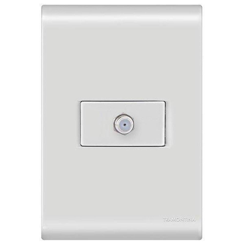 Conjunto 1 Tomada De Tv Cabo Coaxial - Tramontina Liz