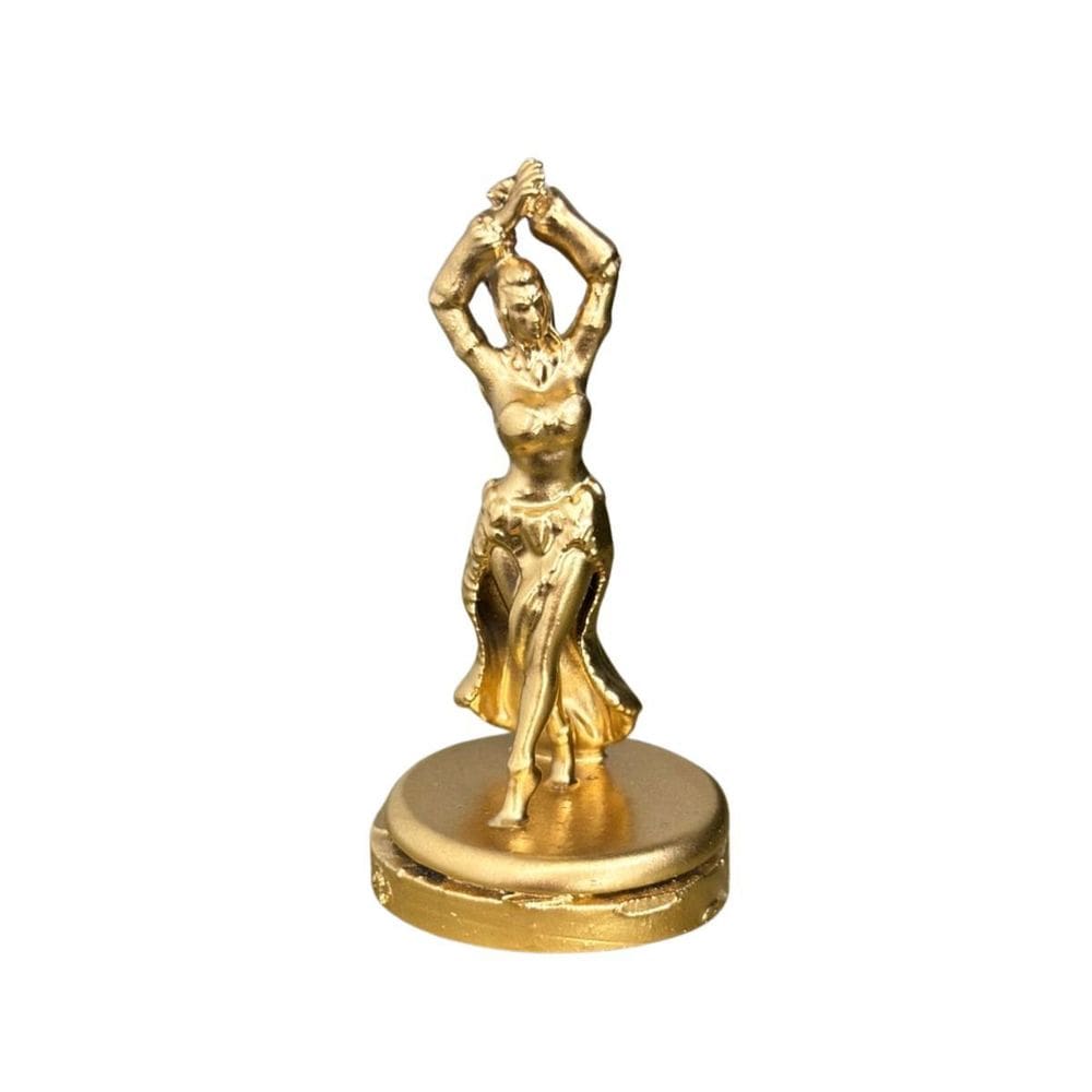 Miniatura Religiosa Orixás E Guias Em Resina 3D Dourada 5 Cm