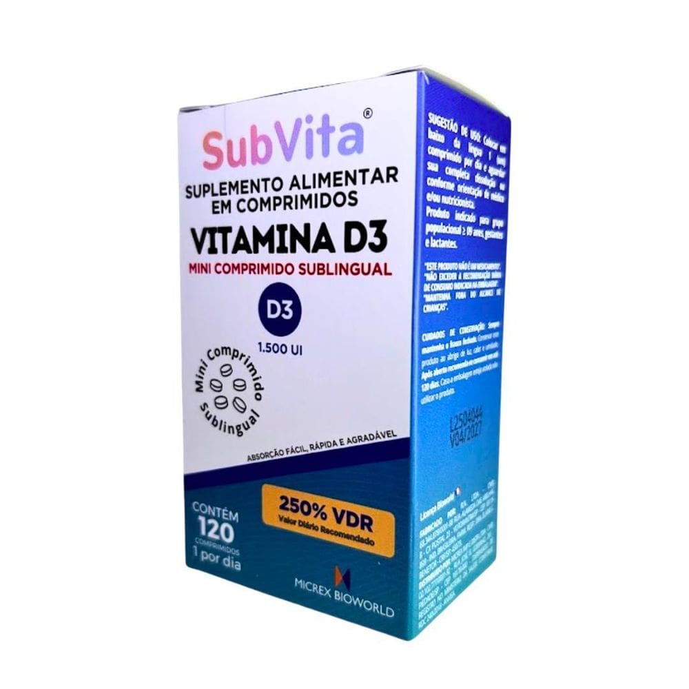 Subvita Vitamina D3 - 120 Mini Comprimidos
