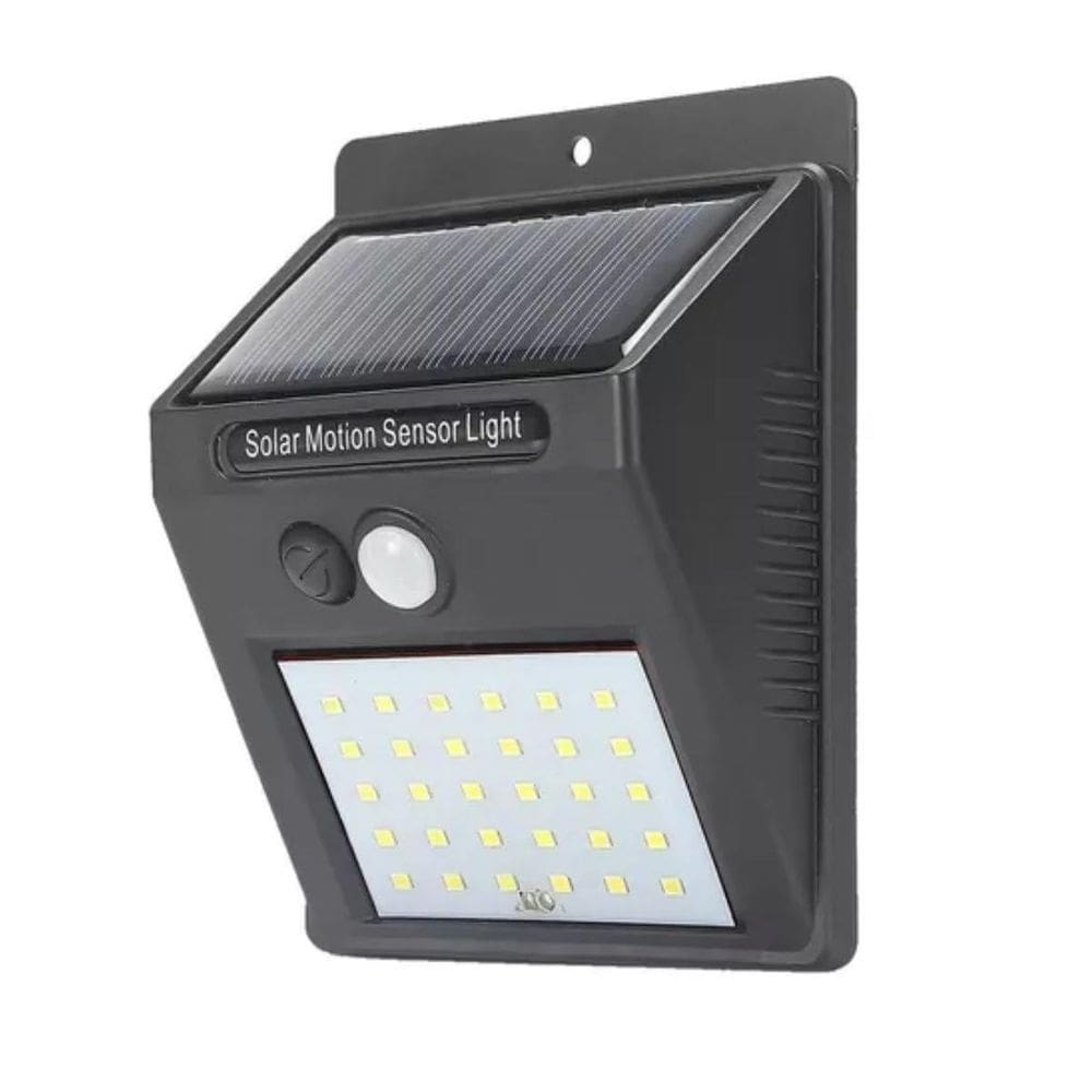 Luminária Solar 20 Leds Sensor Luz Movimento Presença