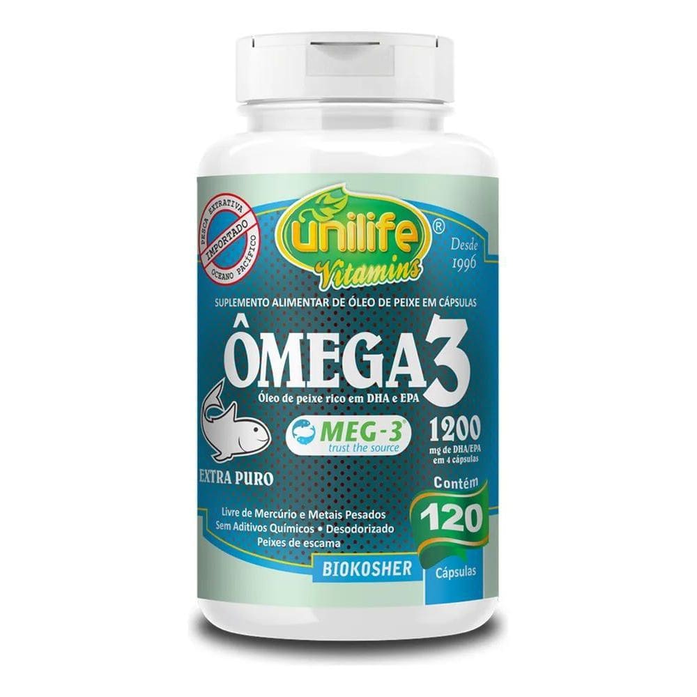 2X Ômega 3 Óleo De Peixe Unilife 120 Cápsulas 1200Mg
