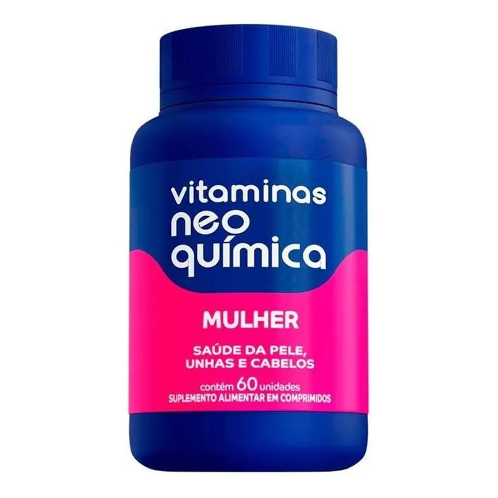 2X Vitaminas Neo Química Mulher 60 Cápsulas Cabelo Pele E Un