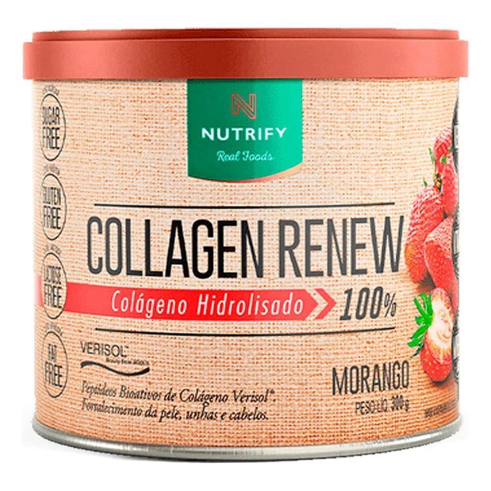 2X Nutrify Colágeno Collagen Renew Morango - 300G
