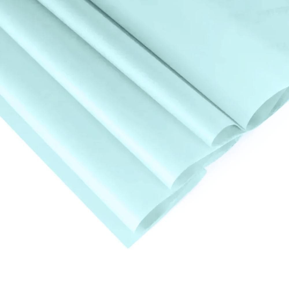 Kit 11 Folhas Papel De Seda Azul Pastel 48Mm X 60Mm