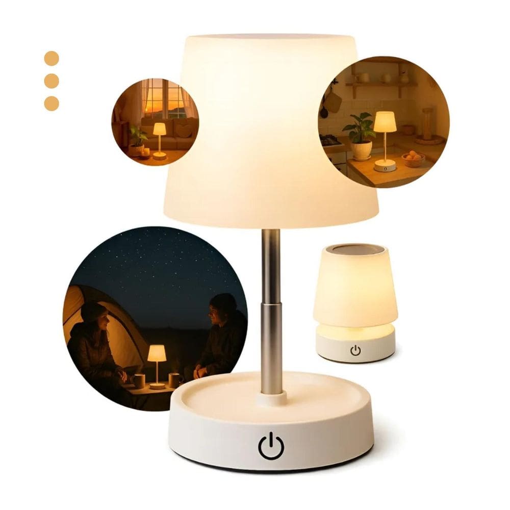 Luminária Led Touch Abajur Mesa Quarto Luz Quente Moderna Recarregável