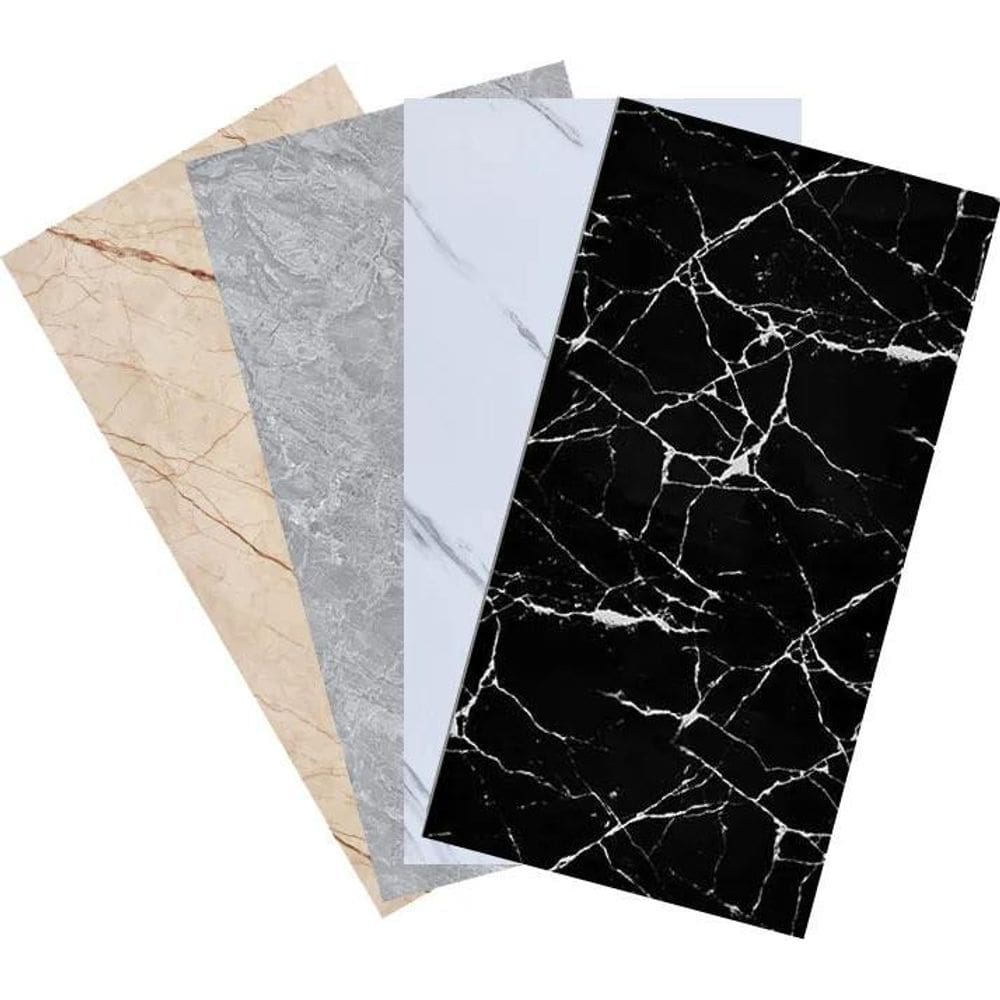 2X Kit 10 Placas Adesiva Mármore 3D Auto Colante Parede 60X3