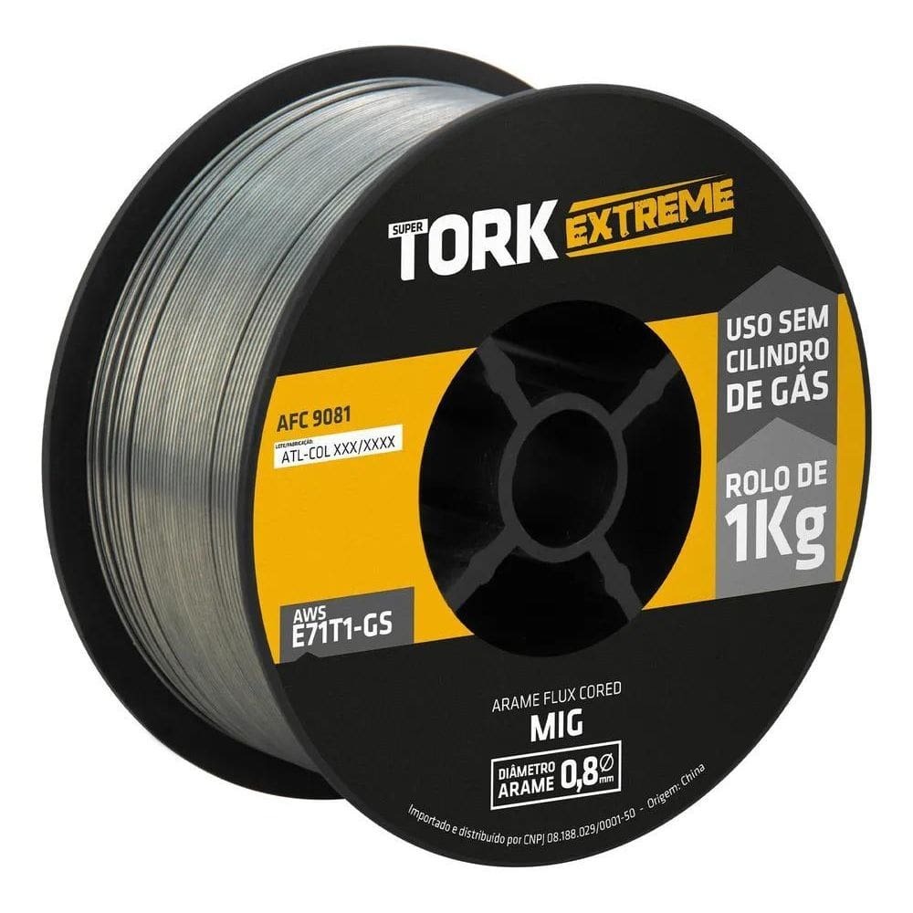 2X Arame Para Solda Mig Uso Sem Gás 0.8Mm Rolo De 1 Kg