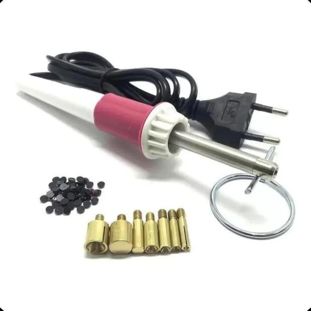 2X Caneta Aplicador De Strass Manual Bivolt Com 7 Ponteiras