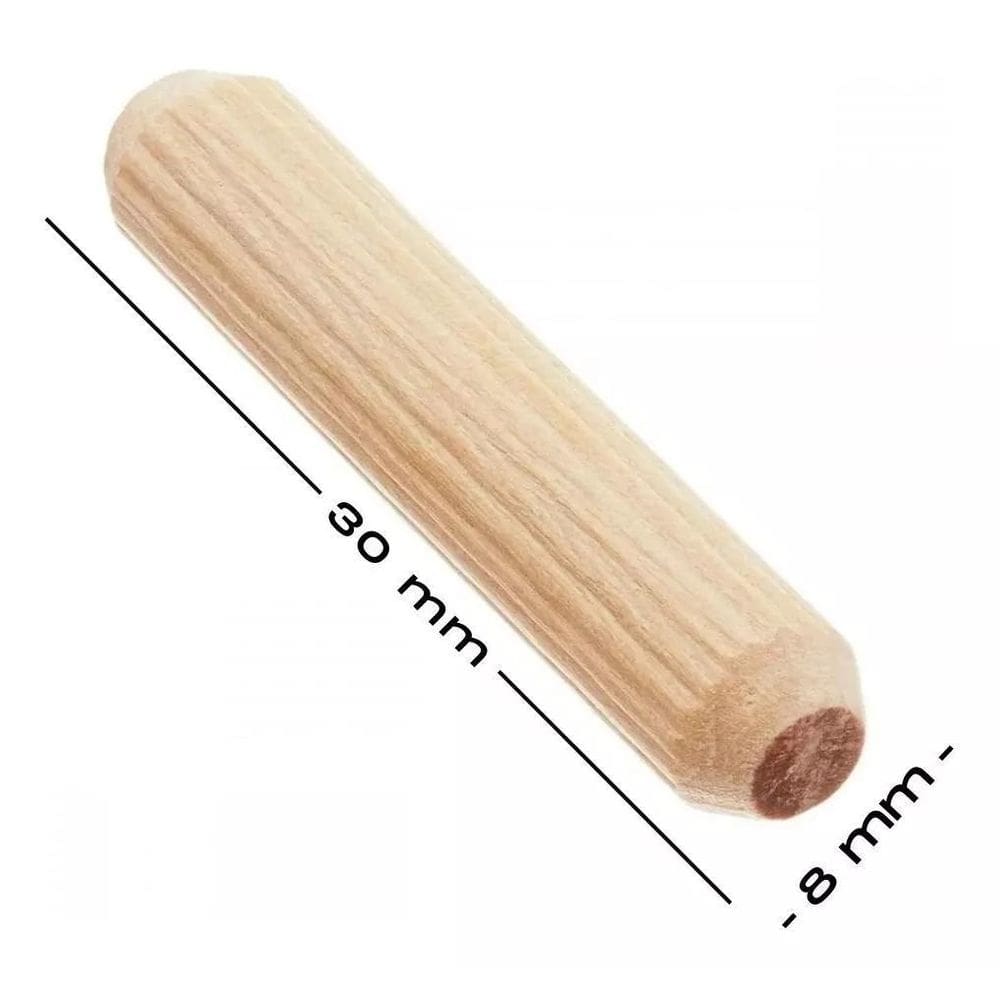 300 Cavilha Madeira Para Montagem De Móveis 08 X 30Mm