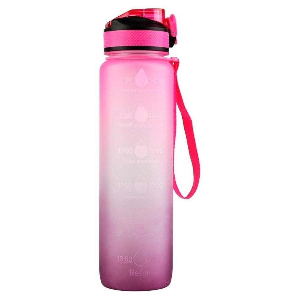 Garrafa Squeeze De Água Para Academia 1 L Fitness Tie Dye