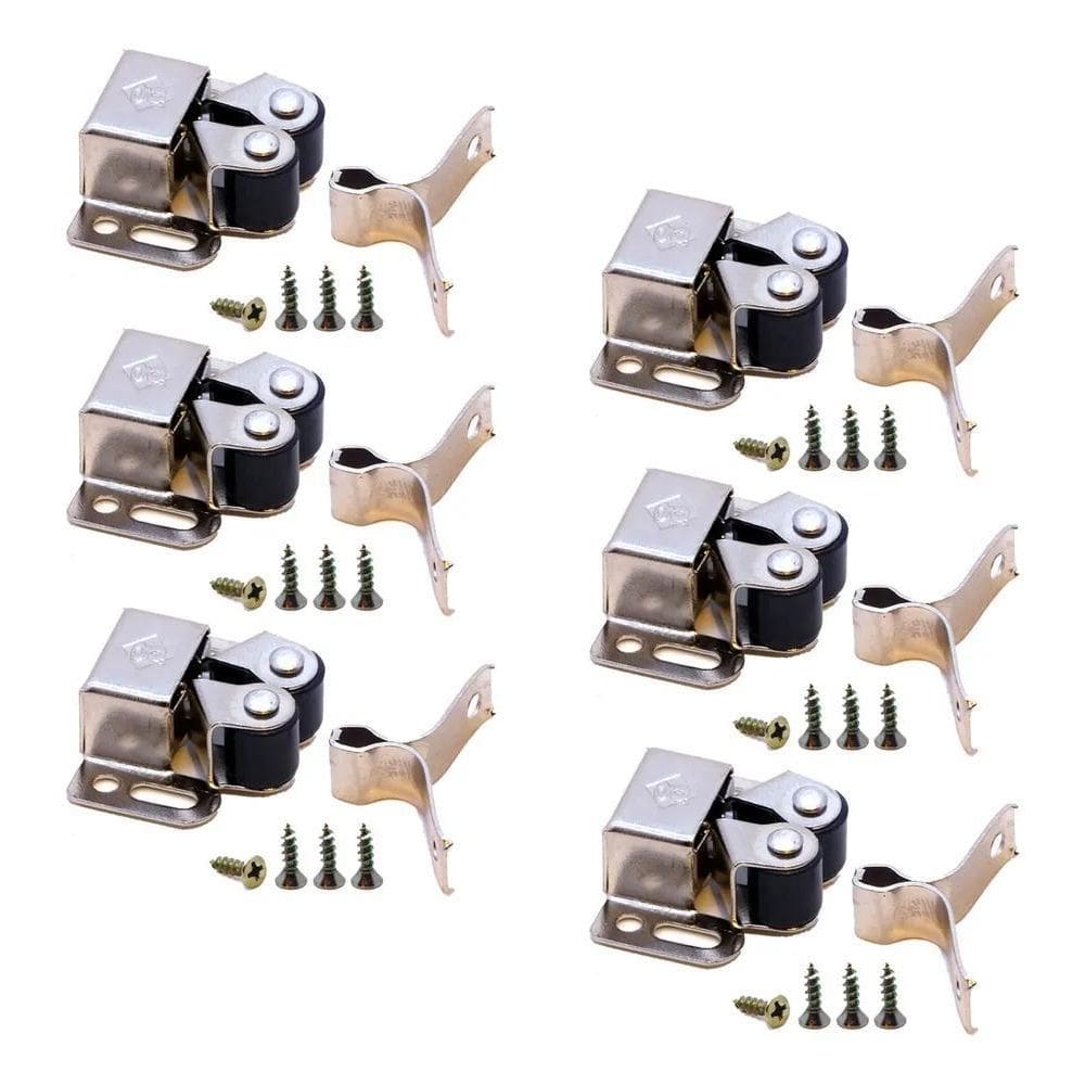 2X 6 Fecho Rolete Pressão Trava Portas Guarda Roupas Armário