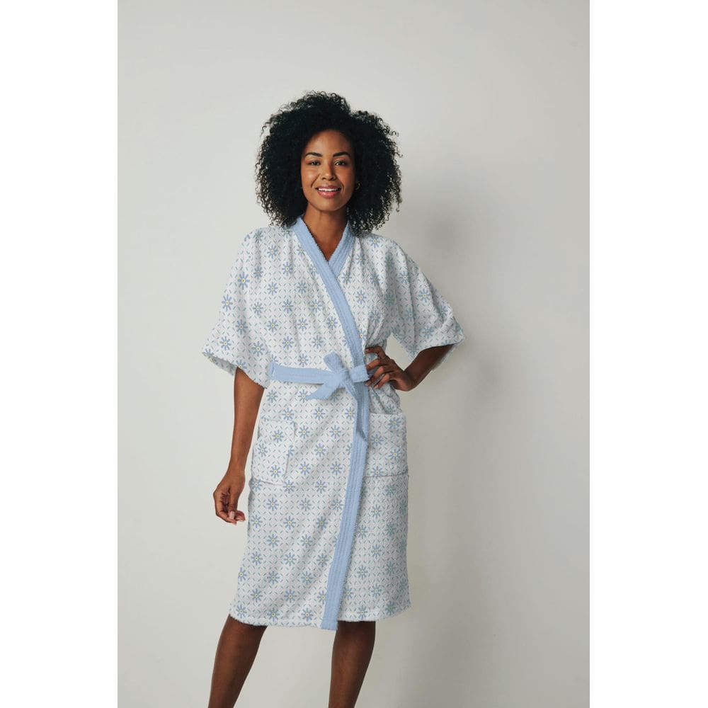 Roupão Felpudo Adulto Quimono Estampado Daisy G Lepper