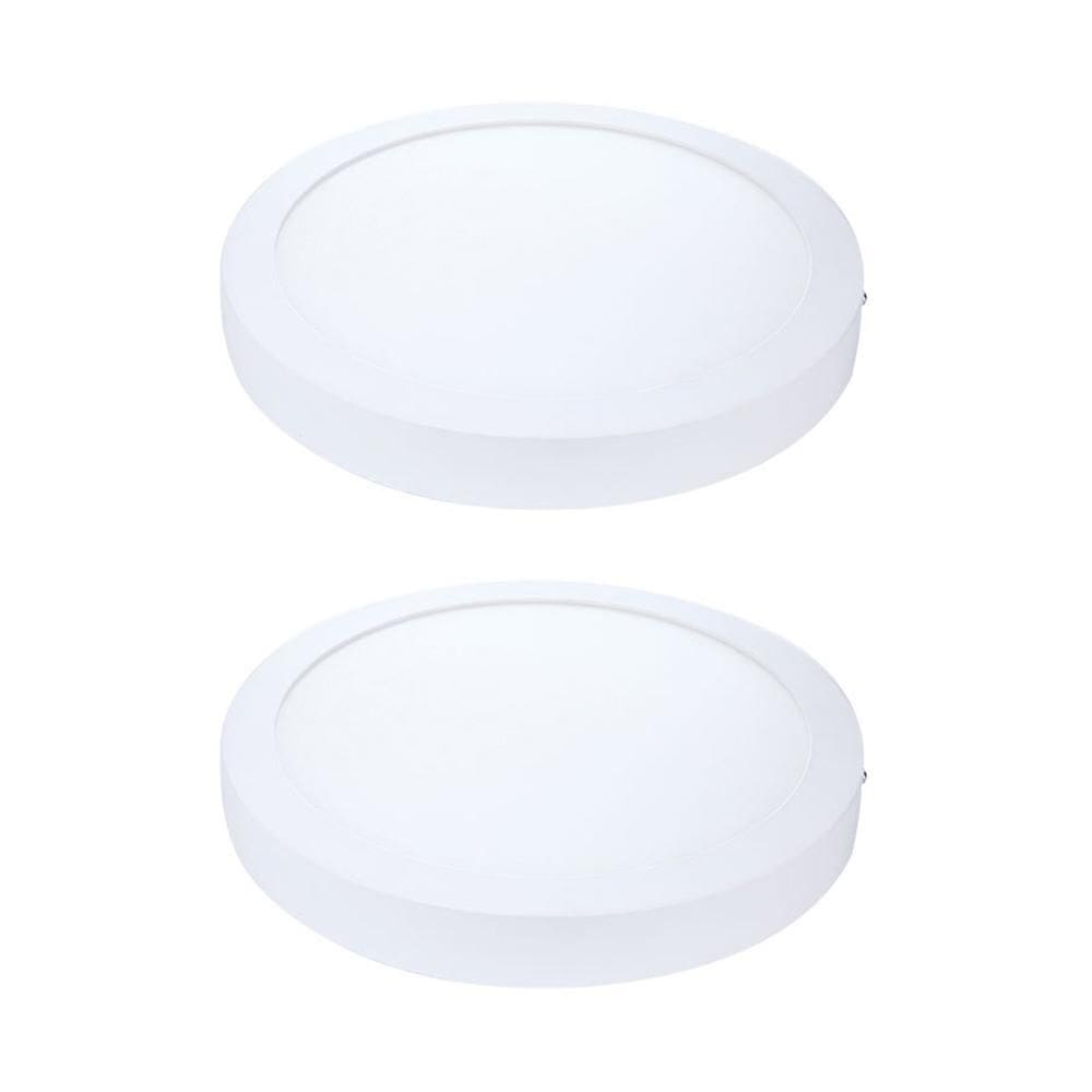 Kit 2 Painel Plafon Led Sobrepor Red Neutra 4000K 12W 17Cm