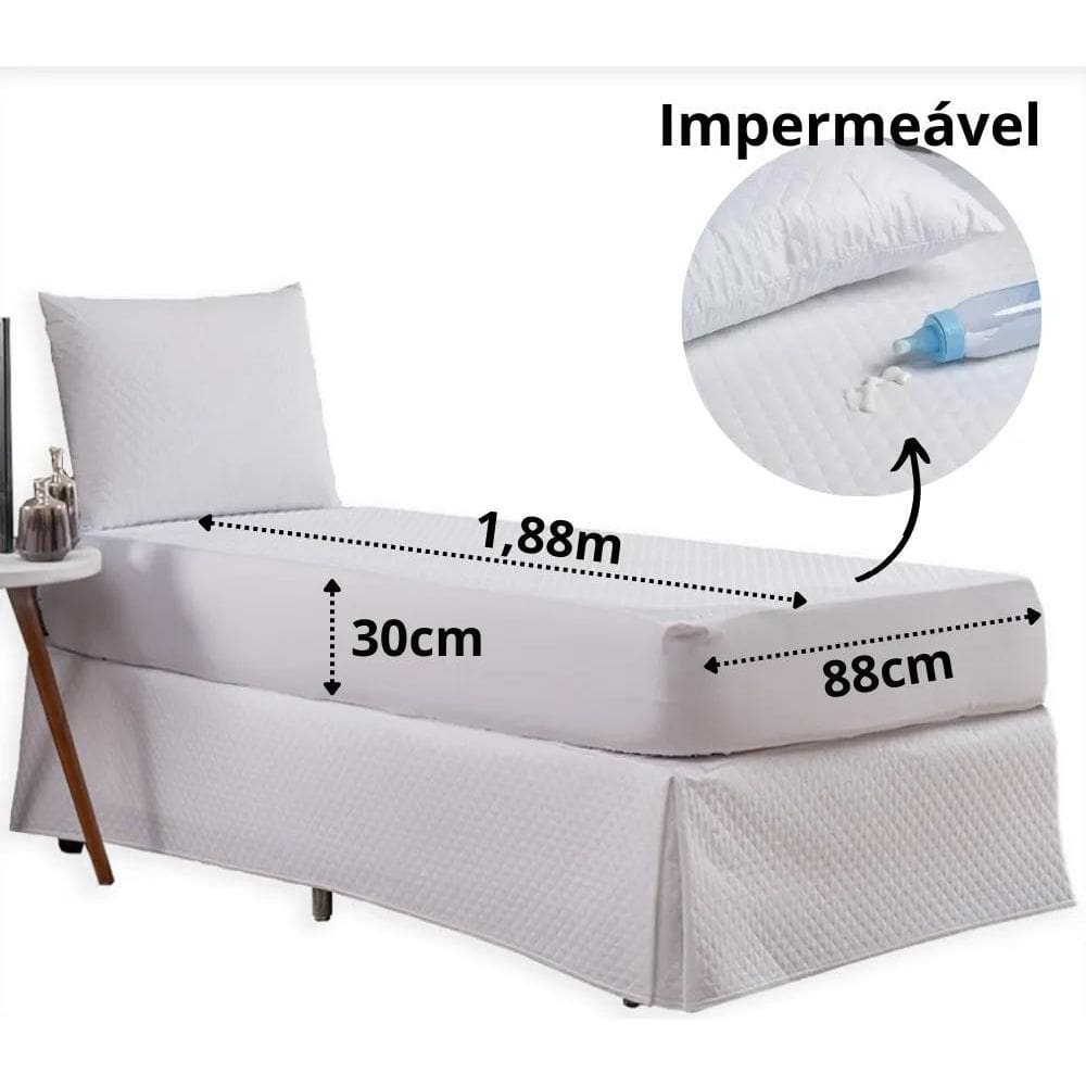 2X Gaby Enxovais Protetor Colchão Impermeável Matelado Ultra