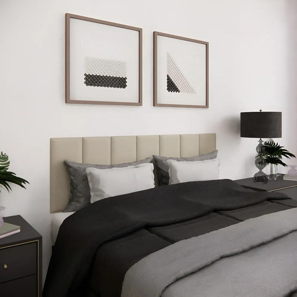 2X Cabeceira Modulada Cama Box Casal 1,40M 7 Módulos 20X45