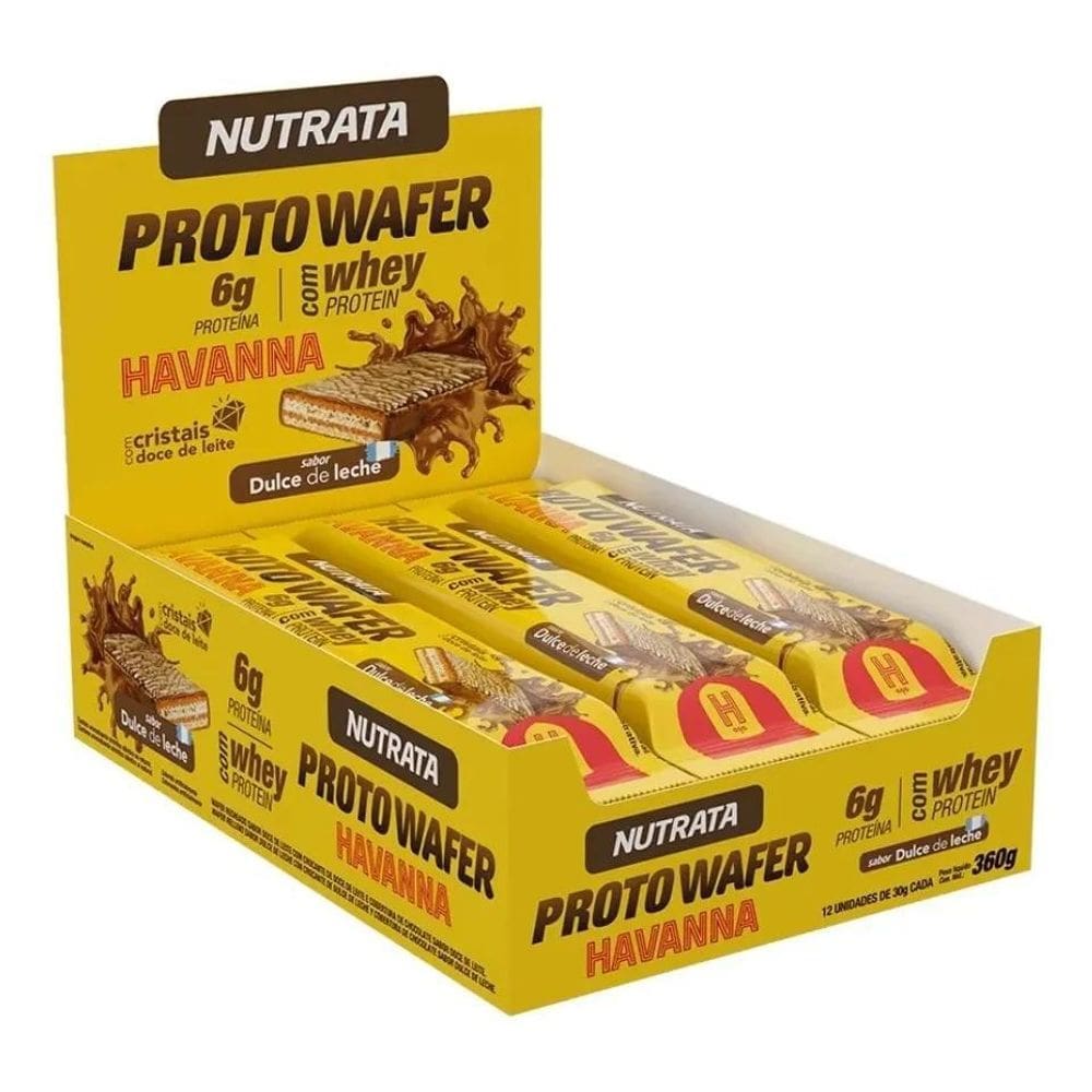 2X Proto Wafer Protobar Havanna Caixa 12 Unidades - Nutrata