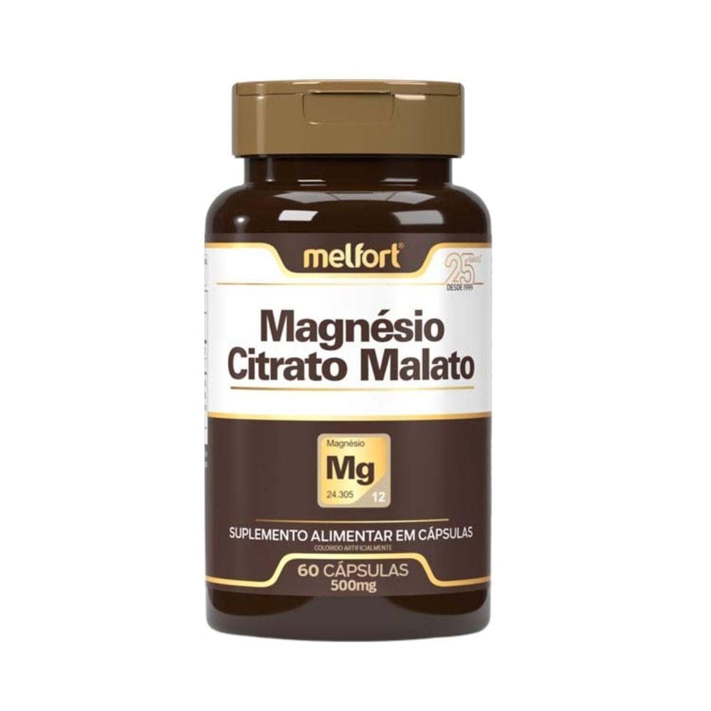 Citrato Malato De Magnésio 500Mg 60Caps Melfort