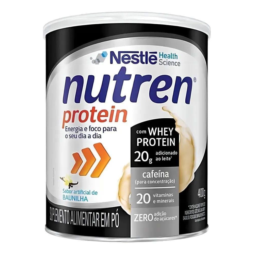 2X Suplemento Nutren Protein Em Pó Baunilha 400G Nestlé