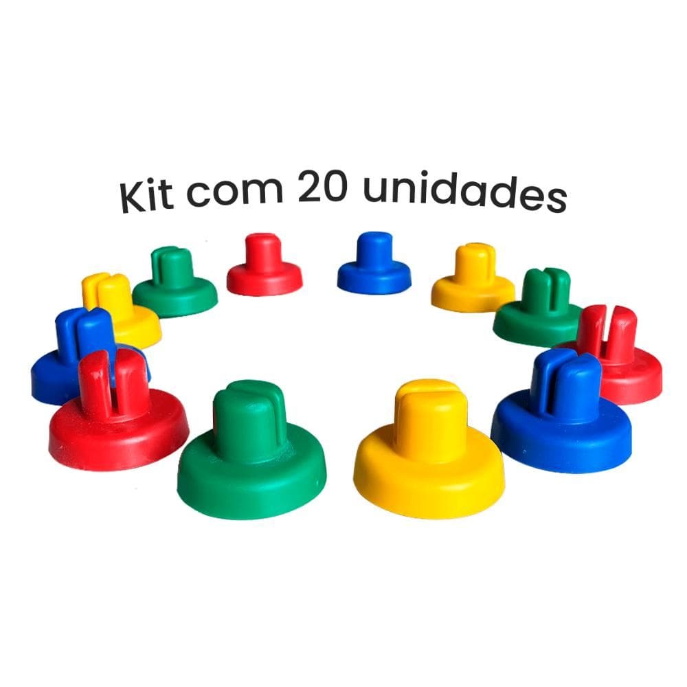 Kit Ponteiras Achatadas para Haste de Cama Elástica ChicoPlay 20 Unidades