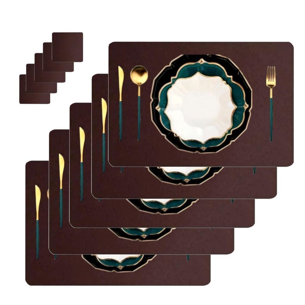 Kit 24 Peças Jogo Americano Mesa Posta Sousplat Retangular