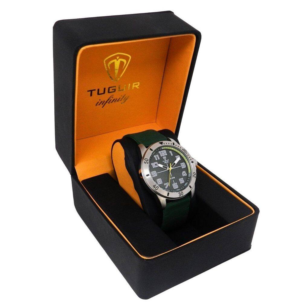 Relógio Masc. Tuguir . Infinity 9169H Prata E Vde/Amlo