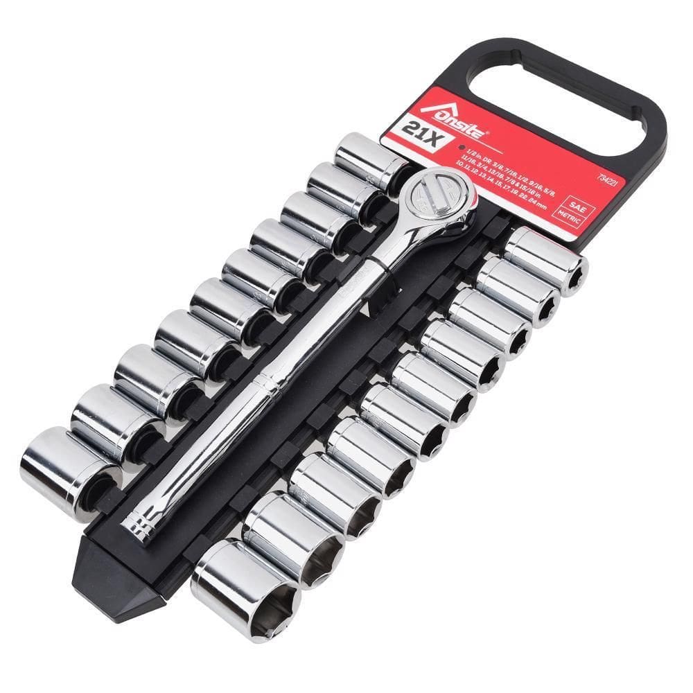 Jogo De Soquete Sextavado 1/2 21 Peças 734221 - Onsite