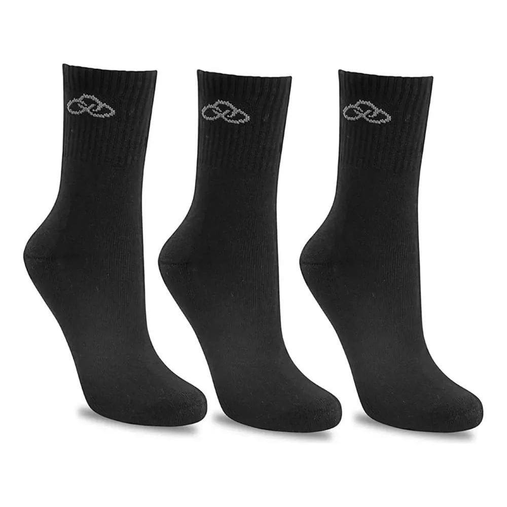 2X Kit 3 Meias Olympikus Fitness Cano Medio Algodão