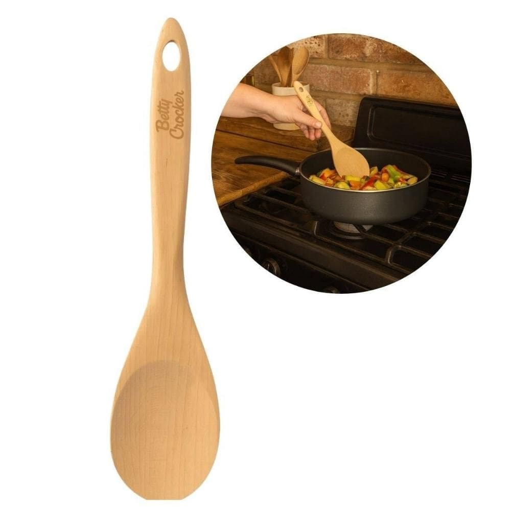 Colher para Servir Madeira Ecológica Cozinha Betty Crocker