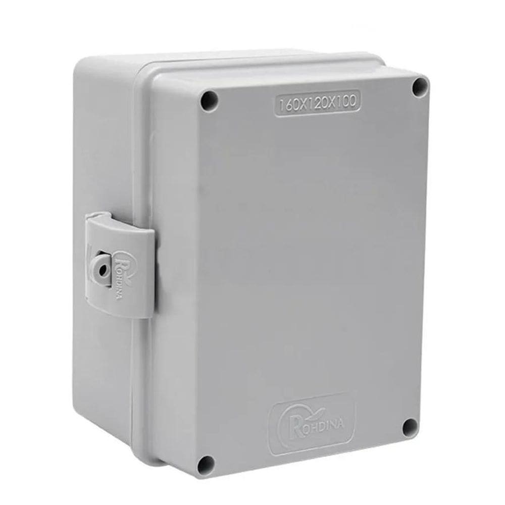 Caixa Standard Cinza Tampa Opaca Ip66 Rohdina 160X120X100Mm