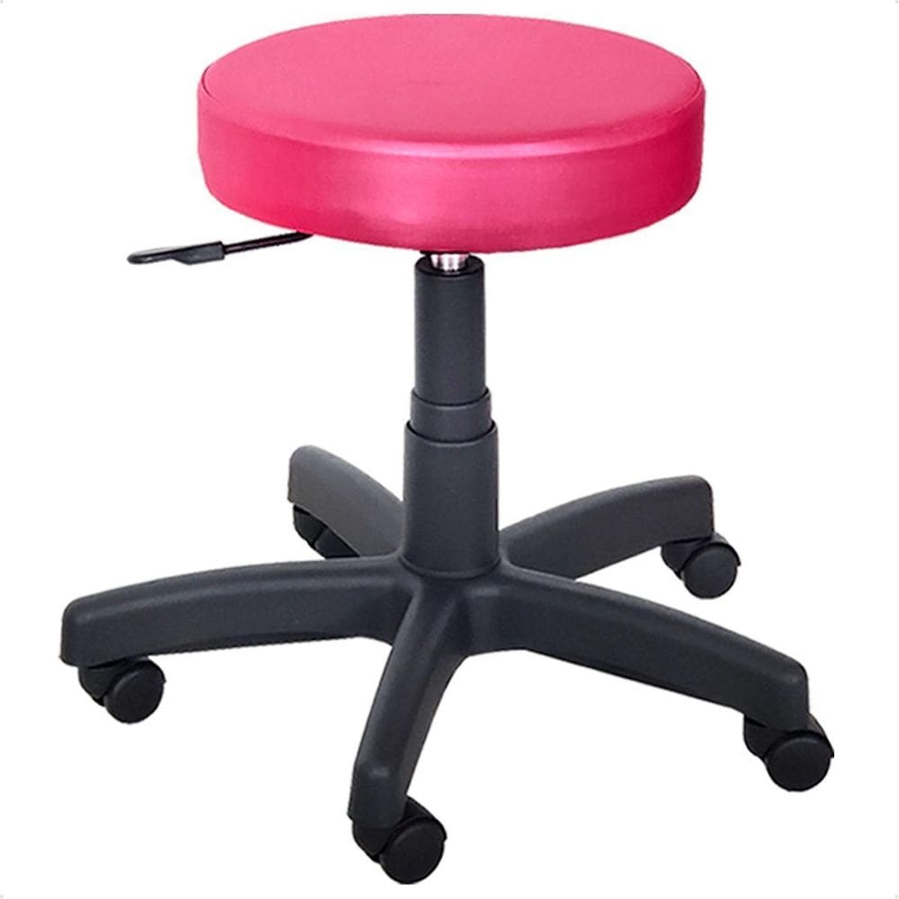 Cadeira Mocho Banqueta Giratório Regulagem Pistão Gás Pink